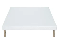 Sommier decorativo estofado 160x200 cm 10 ripas passivas branco - ASTHENIS de YSMÉE