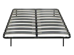 Sommier estrado de ripas de 140x190 cm, 2x9 ripas, com pé preto MONTIANO de YSMÉE