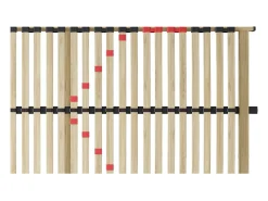 Sommier ZITTARO – 28 ripas – 90x190 cm – Acabamento em carvalho e preto – Conforto duradouro e formato prático