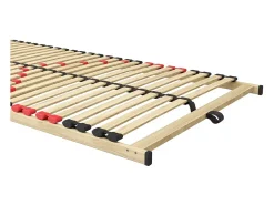Sommier ZITTARO – 28 ripas – 90x190 cm – Acabamento em carvalho e preto – Conforto duradouro e formato prático