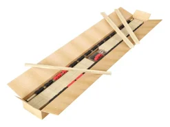 Sommier ZITTARO – 28 ripas – 90x190 cm – Acabamento em carvalho e preto – Conforto duradouro e formato prático