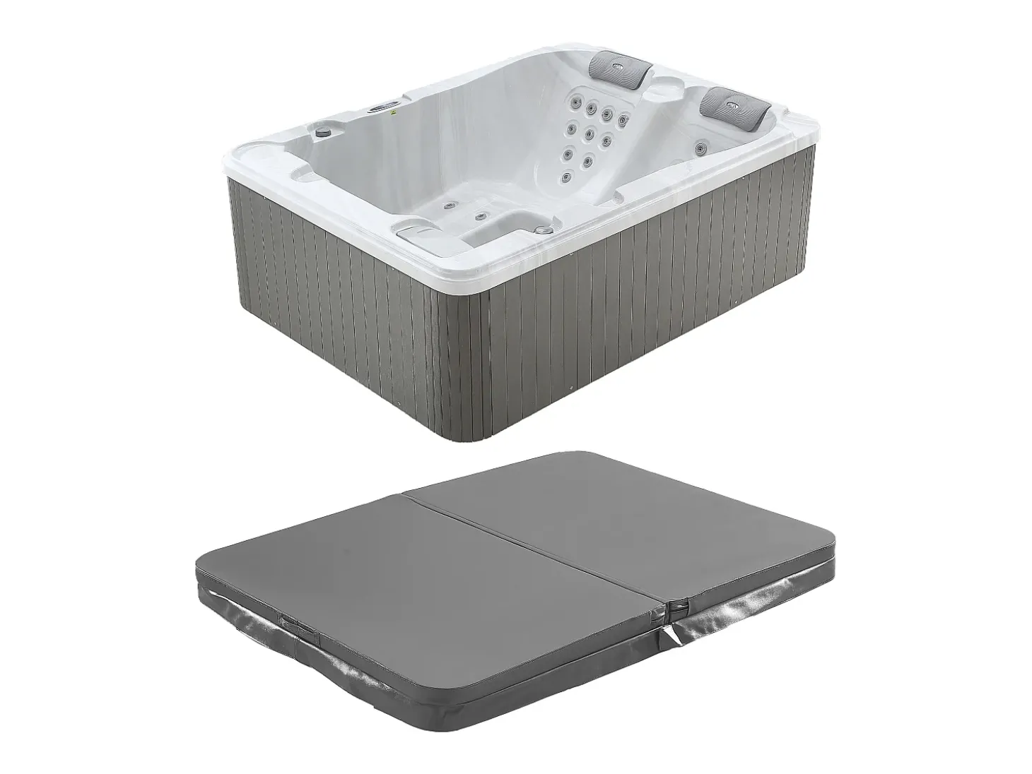 Spa 3 lugares branco pérola cobertura, 35 jatos, C210xL158xA73 cm, motor BALBOA, MAUPITI
