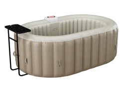 Spa insuflável oval 2 lugares C190 x L120 x A65 cm, 90 jatos de ar, taupe B-LUCKY