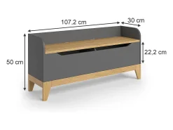 Spielzeugtruhe carvalho 107.2x30x50 malia