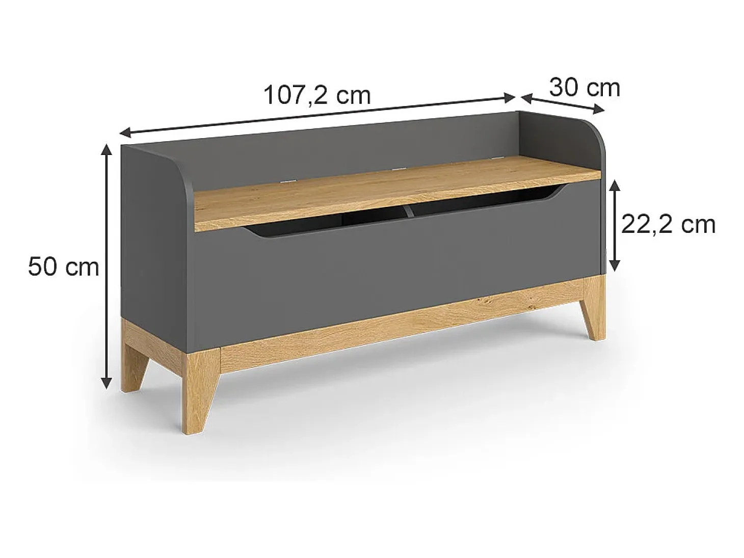 Spielzeugtruhe carvalho 107.2x30x50 malia