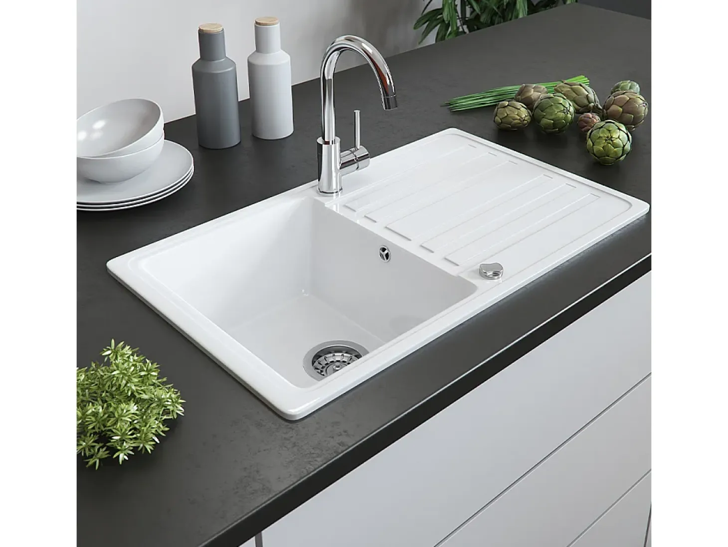 Spülbecken branco 76.5x46x19 valencia