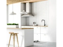 Style Torneira misturadora de cozinha com ducha extraível preto mate e ouro rosa Essebagno
