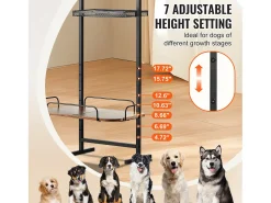 Suporte Ajustável para Tigelas Elevadas para Cães SucceBuy, com Arrumação e Tigelas Elevadas