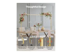 Suporte de Haste de Mesa SucceBuy com Pinças, Suporte de Arco de Mesa, 2 PCS, Altura Ajustável 33-107 cm Comprimento Ajustável 71.1-249 cm, Quadro de Arco de Metal