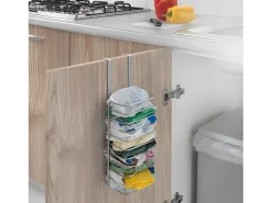 Suporte Distribuidor de Sacos GALILEO Metaltex Prateado 36x12x12 cm