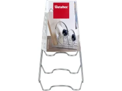 Suporte para Bandejas/Tampas LIDO Metaltex 6 Compartimentos Pega Cinza 28x16x14 cm
