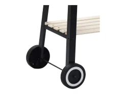 Suporte para churrasqueira a carvão com rodas