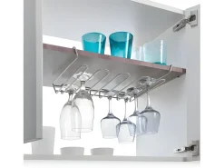 Suporte para copos MY CRISTAL da métaltex - Capacidade para 16 copos - Acabamento em Polytherm® Prateado