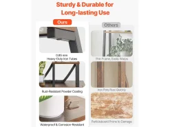 Suporte para Plantas Interior SucceBuy com Lâmpada de Cultivo, Prateleira para Plantas 9 Níveis Metal, 160 cm, 3 Definições de Temporizador