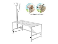 Suporte para Poda de Cabras SucceBuy, Altura 53,3 - 83,8 cm, 119,3 x 58,4 cm, Mesa Branca