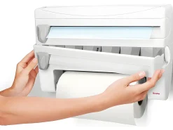 Suporte para Rolos de Cozinha ROLL&ROLL Metaltex Branco Prático Suporte de Parede