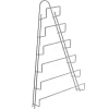 Suporte para Tampas 6 Compartimentos MANGO Metaltex Cinza 23x7x42 cm Polytherm® Metallic