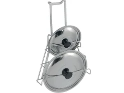 Suporte para tampas Série GALILEO Metaltex - Acabamento Polytherm® Prateado - Fabricado em Itália