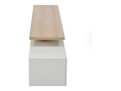 Suporte para TV 200 x 39 x 42 cm, com iluminação LED de 7 cores e tampo de mesa, branco.
