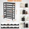 Suporte para Vinhos, SucceBuy Suporte Modular em Bambu para 42 Garrafas, 7 Níveis, com Prateleira de Mesa para Exposição