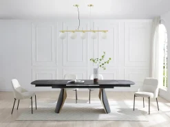 Suspensão em latão dourado e branco com 5 globos - SOFIA