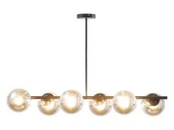 Suspensão preta mate e vidro fumado L.98 x A.66.5 cm - YUKON