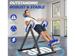 Tabela de musculação dobrável, treinador de gravidade, carga máxima. 136 kg, para o tamanho do usuário de 150 a 195cm