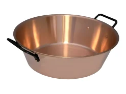 Tacho de cobre liso para compota 40cm - 12L Nature et Saveurs