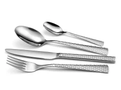 Talheres 24 peças Quadrille em aço inoxidável brilhante - Coleção elegante e intemporal