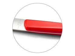 Talheres de 24 peças Lou Laguiole Montana Rouge - Cabo de cristal vermelho, lâmina de aço inoxidável microdentada, design contemporâneo