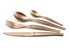 Talheres Laguiole Jet Vintage Cobre 16 peças