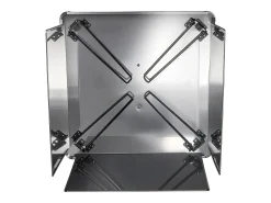 Tampa de Braseiro SucceBuy de Aço Inoxidável, 64.5 x 64.5 x 37 cm, Defletor de Calor Externo para Fogueiras, Acampamento e Aquecimento a Madeira