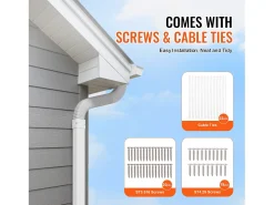 Tampa de Linha SucceBuy 7.62cm de Largura 540 cm para Mini-Split/Ar-Condicionado, PVC Decorativo para Ar-Condicionado, 10 Canais Retos e Componentes
