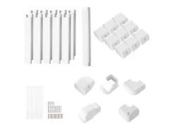 Tampa de Linha SucceBuy 7.62cm de Largura 540 cm para Mini-Split/Ar-Condicionado, PVC Decorativo para Ar-Condicionado, 10 Canais Retos e Componentes