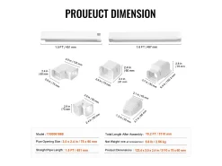 Tampa de Tubulação SucceBuy, 310 x 7,6 cm para Mini-Split/Ar Condicionado, de PVC