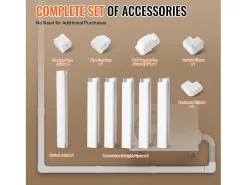 Tampa de Tubulação SucceBuy, 310 x 7,6 cm para Mini-Split/Ar Condicionado, de PVC