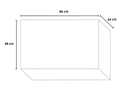 Tampa do ar condicionado para ar condicionado LINEAR M Branco em alumínio C86 x P44 x A68 cm