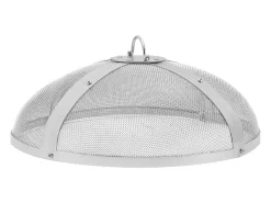 Tampa SucceBuy de Proteção de 69cm para Lareira de Lenha, Tampa em Aço Inoxidável, Tampa para Lareira Externa com Tela Superior de Abertura Fácil