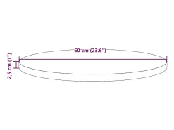 Tampo de mesa redondo Ø60x2,5 cm pinho maciço castanho-mel