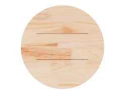 Tampo de mesa redondo Ø60x2,5 cm pinho maciço castanho-mel