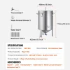 Tanque de Fermentação, SucceBuy Kit de Tanque de Fermentação Caseira de Aço Inoxidável de 60 L com Fermentador de Cerveja