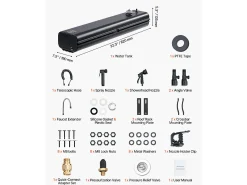 Tanque de Água SucceBuy para Rack de Teto, Capacidade de 15L, Tanque Exterior Multi-Distribuição com 2 Painéis Anti-Respingo