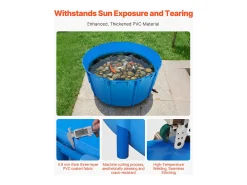 Tanque para Peixes SucceBuy em PVC de 5000 L, Aquário Redondo Dobrável com Moldura Resistente e Válvula de Dreno, Ideal para Aquicultura, Criação de Carpas Koi