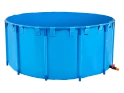 Tanque para Peixes SucceBuy em PVC de 5000 L, Aquário Redondo Dobrável com Moldura Resistente e Válvula de Dreno, Ideal para Aquicultura, Criação de Carpas Koi