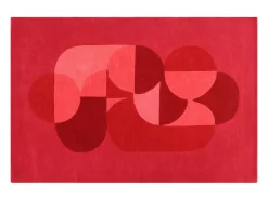 Tapete 100% lã tufado à mão, Vermelho cereja, 160 x 230 cm, 2200g/m², BLIVORA