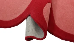 Tapete 100% lã tufado à mão, vermelho cereja e rosa, 160 x 230 cm, 2100g/m², NOLERA