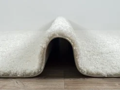 Tapete Bahar Shaggy padrão losango, creme, 240 x 340 cm