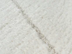 Tapete Bahar Shaggy padrão triângulo, creme, 200 x 290 cm