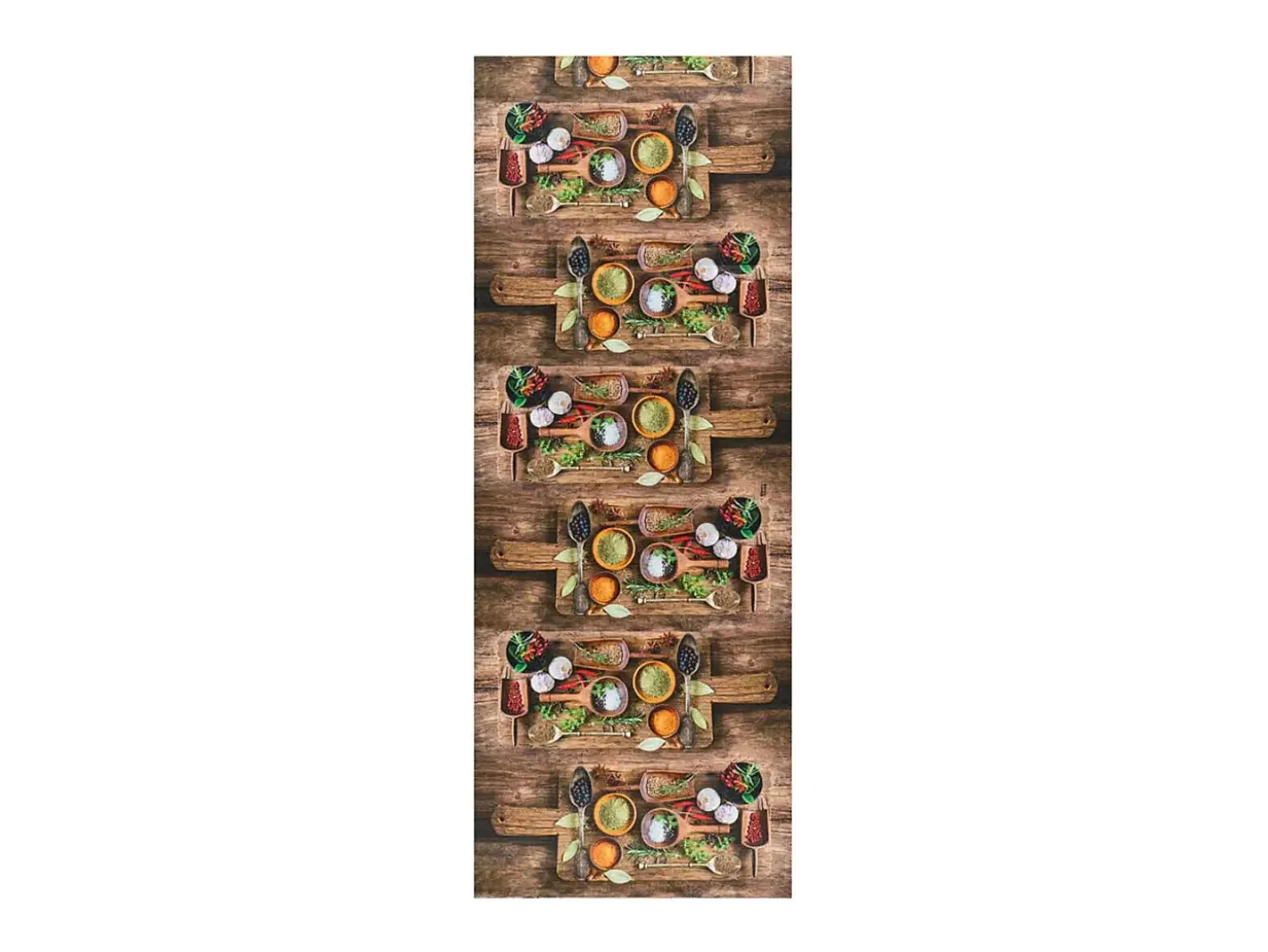 Tapete cozinha - desenhos com especiarias - multicolorido - 52 x 100 cm - RICCI