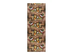 Tapete cozinha - desenhos com especiarias - multicolorido - 52 x 200 cm - RICCI